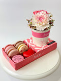 Flower Cup & Valentine's Macaron Combo